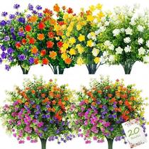 1 Bundle Artificial Flowers Outdoor UV Resistant Shrubs Plan