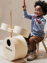 Thailand PlanToys drum childrens percussion instrument imported music early education wooden drum toy boy