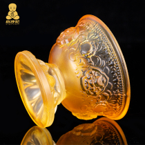 Tibetan colorful water supply cup crystal eight auspicious seven-color water glass offering cup offering cup water supply bowl holy water cup 7 pcs