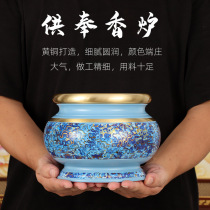 Sea Blue Lotus water cup holy water cup in front of Buddha fruit plate fruit tribute plate incense burner set