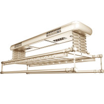 ql@Indoor unit cooling clothes rack pole type household lifting clothes drying double telescopic smart electric clothes drying rack balcony remote control