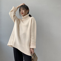 Jiazhi autumn and winter thickened womens turtleneck new style lazy style womens pullover long-sleeved European and American sweater B5020