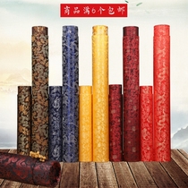 Traditional Chinese painting collection box calligraphy and painting brocade box cylindrical art stretch calligraphy and painting box calligraphy work storage moisture-proof box scroll box