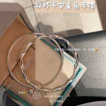 Full silver 9 double-ring closed Mobius pe and joy everythi1