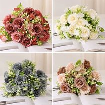 Vintage 1 bunch of new artificial silk flowers High quality