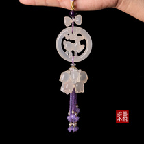 Ping An Fawn Purple Agate Jade Car Pendant High-end Car Pendant High-end Rearview Mirror Pendant Womens New Style