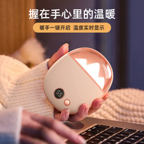 USB portable digital display hand warmer power bank two-in-one mini night light student hand warmer