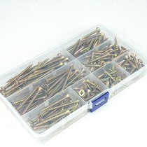 Fiber 210P zinc screw set woodworking boxed wall M4 cross color plated countersunk head self-tapping