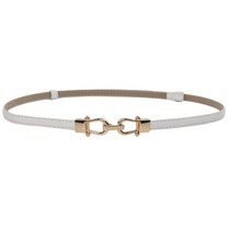 Japan FC patent leather adjustable thin belt womens summer fashion suit decoration with dress shirt waist chain pants