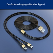 2 in 1 Dual Type C Charging Cable Only Charge Two in one Dat
