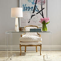 Computer desk home small apartment dining table acrylic transparent dressing table simple desk ins style display table clothing