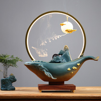 High-end wealth-drawing water ornaments circulating porch decorations living room wealth-generating indoor humidifier tea table opening gift
