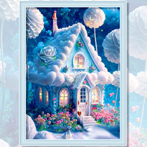 Mona Lisa Royal Cross Stitch Dream Villa Simple Small Living Room Entrance Decoration Painting Handmade Thread Embroidery