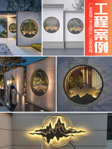 Stainless steel waterfall outlet rockery courtyard water curtain wall screen outdoor water wall fish pond stacked water outlet