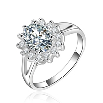 Wholesale Silver color beautiful valentine gift Ring wedding