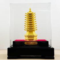Resin Velvet Sand Gold Wenchang Tower Ornaments Creative Wenchang Tower Childrens Education Treasures Crafts Lucky Gifts