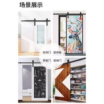American barn door hanging rail track barn door hanging wheel hardware complete set of accessories kitchen door sliding door sliding door slide rail