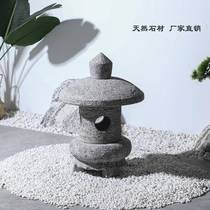 Stone lantern Japanese courtyard antique Chinese solar stone lantern outdoor stone lighthouse landscape carbide lamp carving ornaments