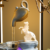 High-end fortune-producing ornaments l circulating water creative rockery fountain humidification living room office desktop open