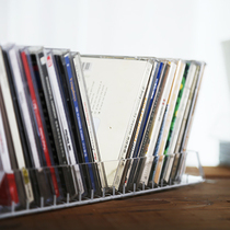 Fashionable and simple design acrylic transparent crystal multi-grid desktop CD box disc storage box CD display rack