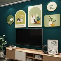 TV background wall pendant self-adhesive master bedroom decoration room furnishings Internet celebrity bedside paper stickers 3D three-dimensional