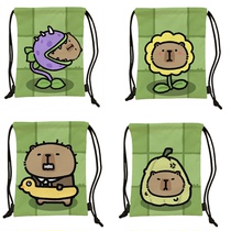 Cute and fashionable Kapibara series spoof cartoon storage bag basketball bag waterproof bag book