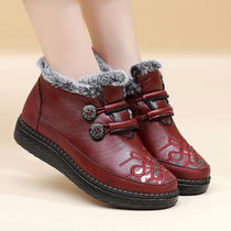 2023 autumn and winter new style velvet thickened cotton boots short snow boots warm old Beijing cotton shoes womens shoes non-slip short boots