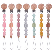 newBaby Pacifier Clips Anti-drop Wooden Soother Clip Pacifie