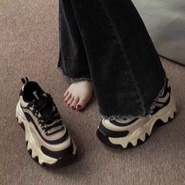 Li Ning Hydrogen Clouds Shit Feeling Thick Soled Dad Shoes for Women 2024 Spring and Autumn New Style Showing Feet Small 34 Size Hot Style Womens Sports