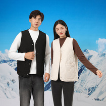 Autumn and winter high-end close-fitting inner wear vests to keep warm and outer wear new couple style wool vest womens vest thickened
