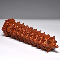 Rosewood carved 9-story Wenchang Tower ornaments wooden Wenchang Tower nine-story home living room entrance decoration crafts*