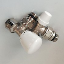 Radiator temperature control valve angle type aluminum plastic pipe temperature control valve full copper 4 minutes 6 minutes exposed heating radiator valve**