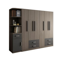 Combined wardrobe modern simple large wardrobe storage wardrobe large space flat door 2 door sliding door double door