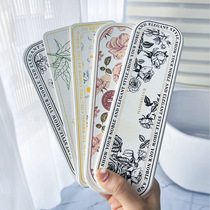 Diatom mud absorbent mat for bathroom and bathroom sink quick-drying and moisture-proof toothbrush soap storage mat coaster