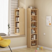 Bay window cabinet storage locker corner bookshelf storage rack floor-standing narrow cabinet bay window small cabinet wall storage bookcase