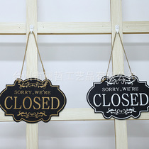 Shop decoration double-sided wooden house sign. Home decoration wooden business door sign. Ready to ship.