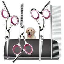 Pet Grooming Scissors Professional Hair Trimming Set Curved Scissors Artifact Dental Scissors Teddy Dog Self-Cut Dog Hair Tool