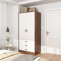 Small wardrobe storage household bedroom wooden cabinet simple wardrobe sturdy and durable rental house small apartment wardrobe