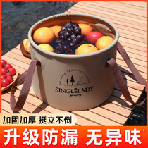 Outdoor foldable water bucket for business trip picnic camping portable water basin folding bucket car water bucket