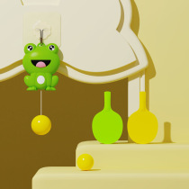 Hanging cute frog table tennis trainer for home children parent-child sensory integration exercise eyesight attention hand touch high fitness