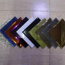Customized European art glass mirror for dining room TV sofa rhombus tea mirror gray mirror home decoration back