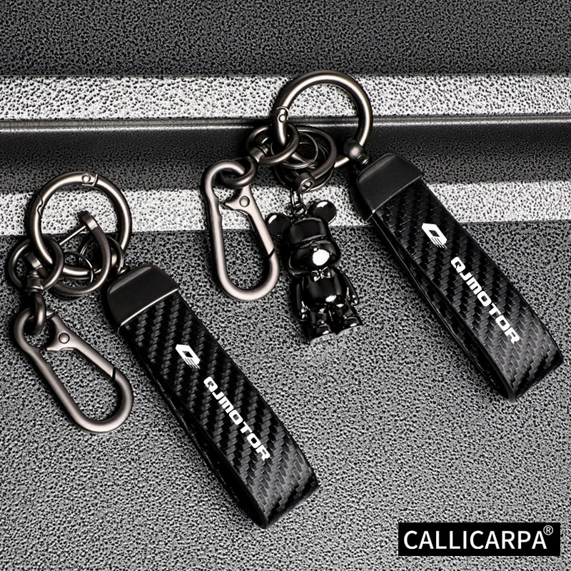 Suitable for Qianjiang Motorcycle Flash 150, Flash 250 Carbon Fiber Pattern Leather Keychain, Flash 300S, Flash 350 Exclusive Suitable for Qianjiang Motorcycle Flash 150, Flash 250 Carbon Fiber Pattern Leather Keychain, Flash 300S, Flash 350 Exclusive