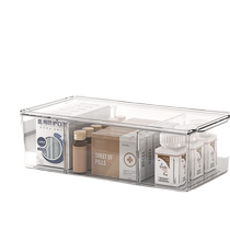 Medicine separated storage box hospital infusion needle drug multi-compartment transparent acrylic desktop home medicine box