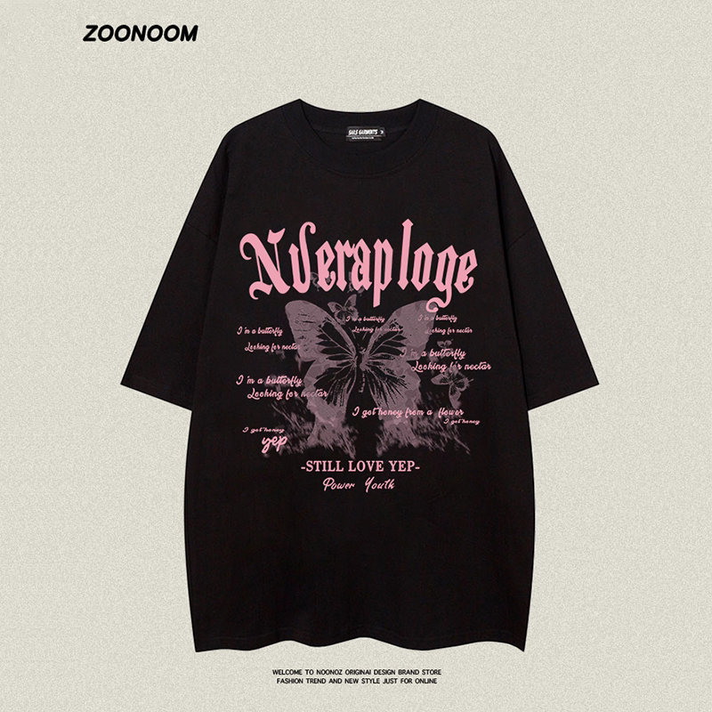 American Retro Trendy Brand Short-Sleeve T-Shirt for Women, Summer 2026 New Popular Style, Summer High Street Loose Black Pure Cotton T-Shirt American Retro Trendy Brand Short-Sleeve T-Shirt for Women, Summer 2026 New Popular Style, Summer High Street Loose Black Pure Cotton T-Shirt