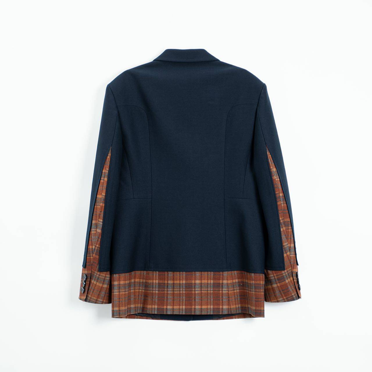 Теперь маткаси CDG девушка плед цвет hit сращивание дизайн смысл пальто костюм 