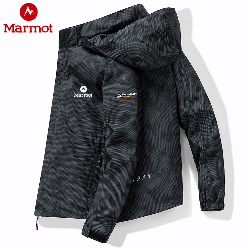Marmot Men's Spring Warm Windproof Waterproof Hooded Jacket Outdoor Casual Sports Coat