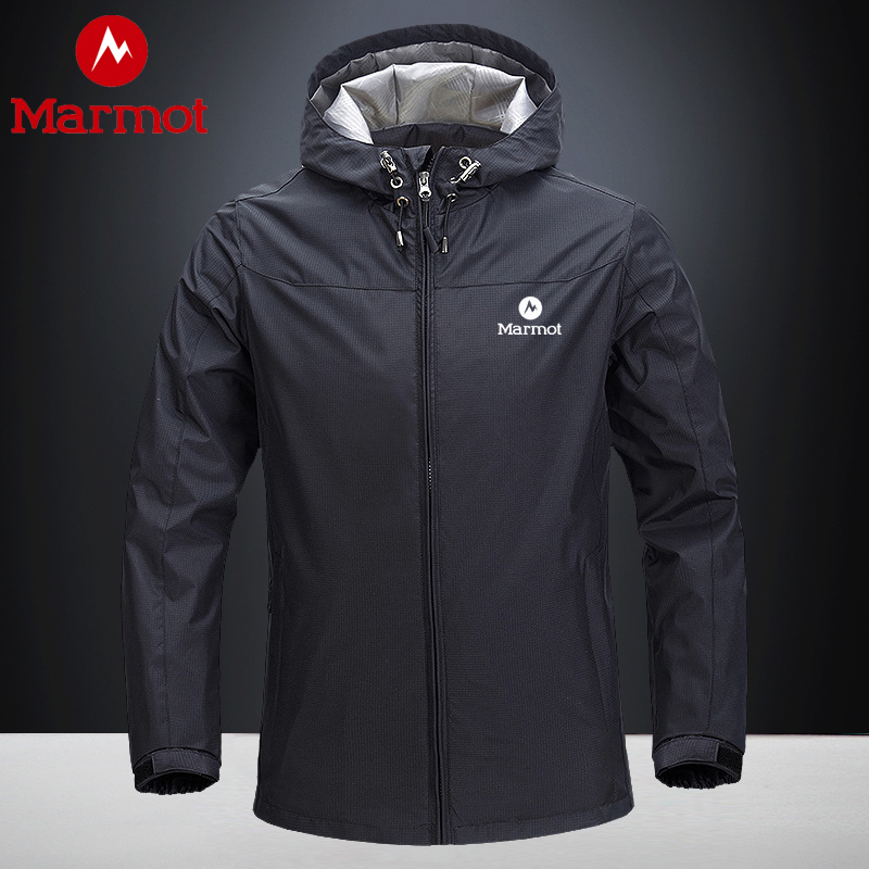 Marmot Men's Spring Warm Windproof and Waterproof Hooded Jacket Outdoor Mountaineering Jacket