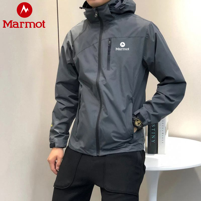 Marmot Men's Spring Warm Windproof and Waterproof Hooded Jacket Outdoor Mountaineering Jacket
