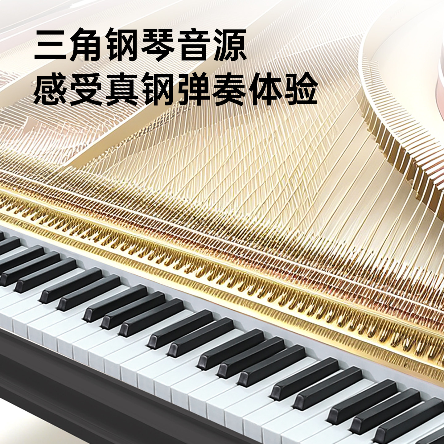 Beiduochen Electric Piano 88-Key Weighted Portable Electronic Keyboard for Adults, Beginner Home Piano