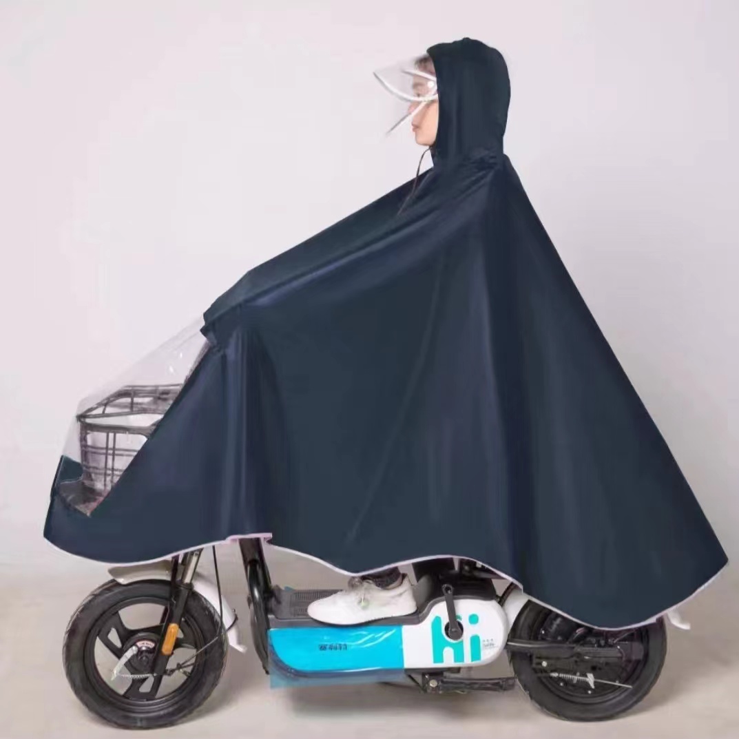 Raincoats Small Electric Donkey Electric Car Rain Cape for men and women Adult single double peak Increase Thickened Bike Riding Raincoat-Taobao